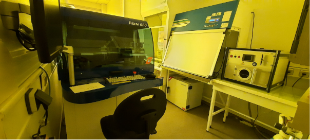 the clean room to prepare microfluidic chips